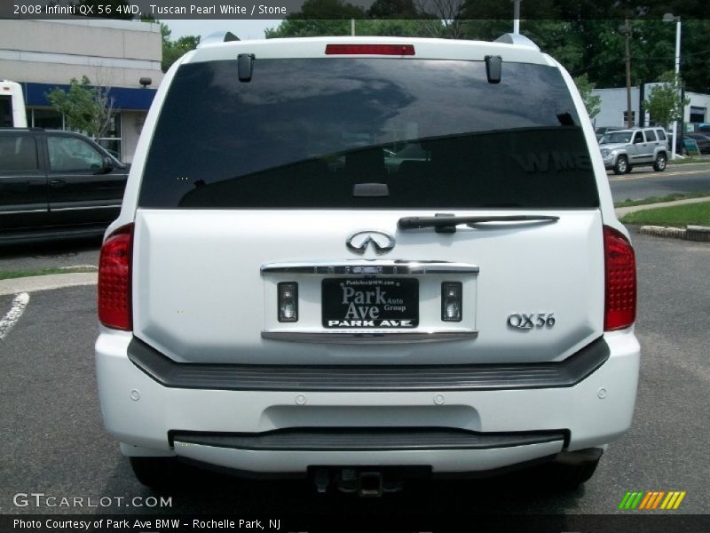 Tuscan Pearl White / Stone 2008 Infiniti QX 56 4WD