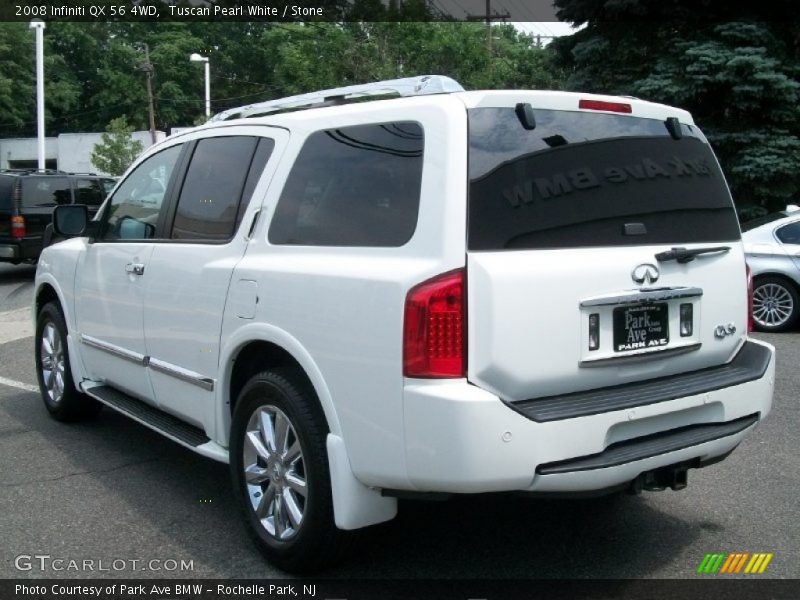 Tuscan Pearl White / Stone 2008 Infiniti QX 56 4WD