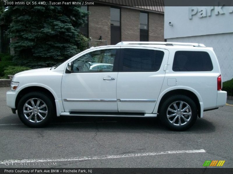 Tuscan Pearl White / Stone 2008 Infiniti QX 56 4WD