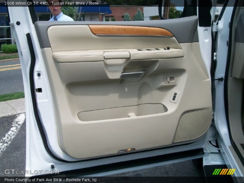 Tuscan Pearl White / Stone 2008 Infiniti QX 56 4WD