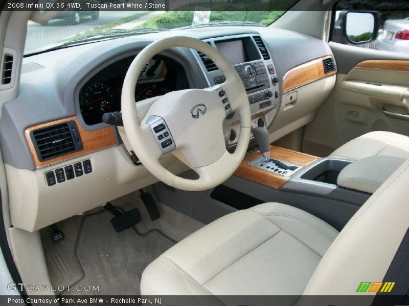 Tuscan Pearl White / Stone 2008 Infiniti QX 56 4WD