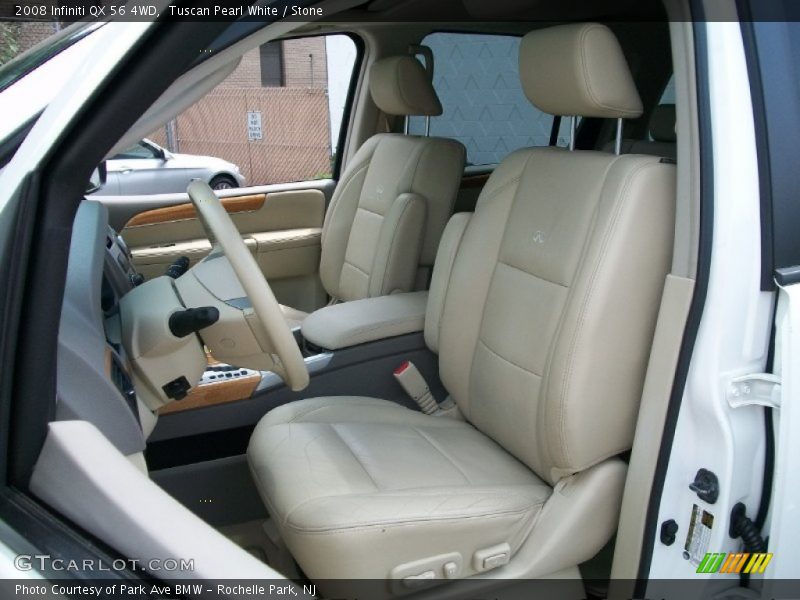 Tuscan Pearl White / Stone 2008 Infiniti QX 56 4WD