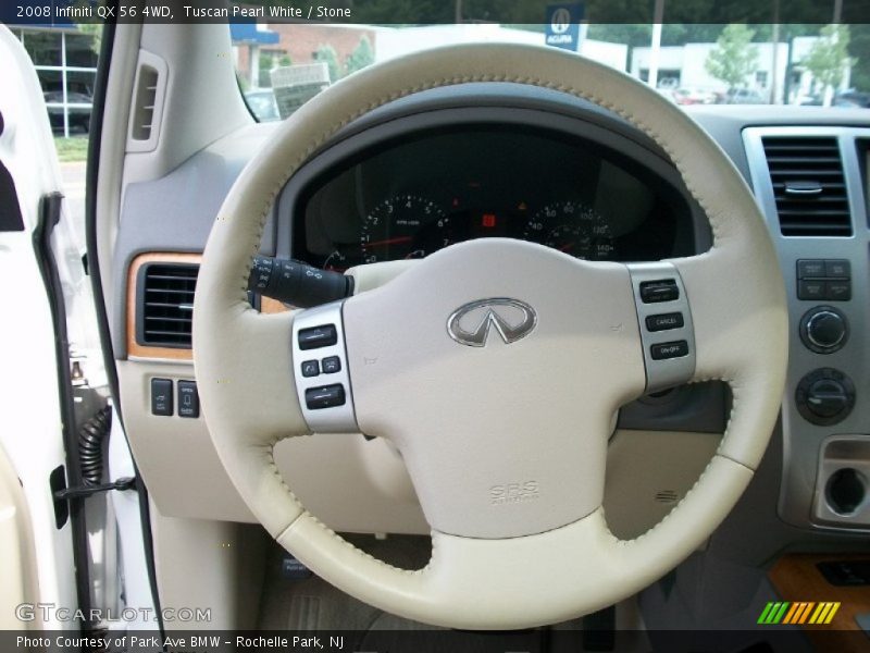 Tuscan Pearl White / Stone 2008 Infiniti QX 56 4WD