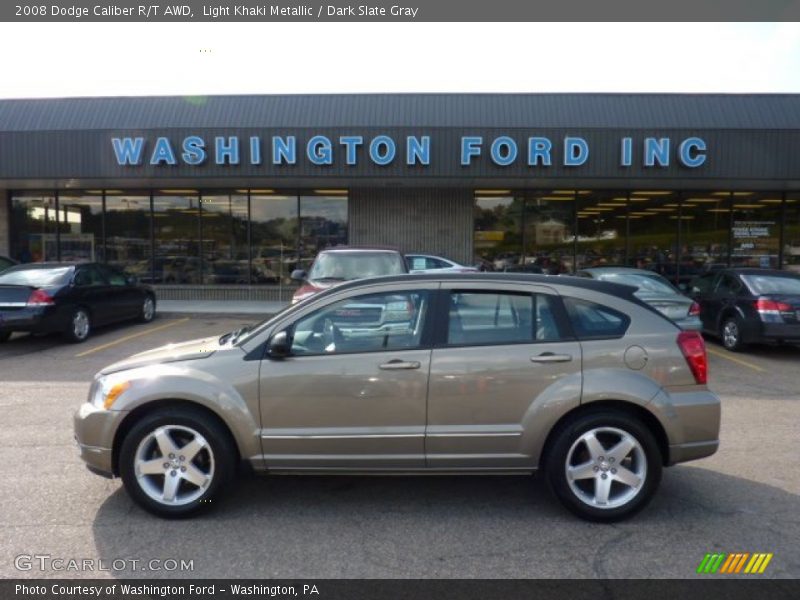 Light Khaki Metallic / Dark Slate Gray 2008 Dodge Caliber R/T AWD