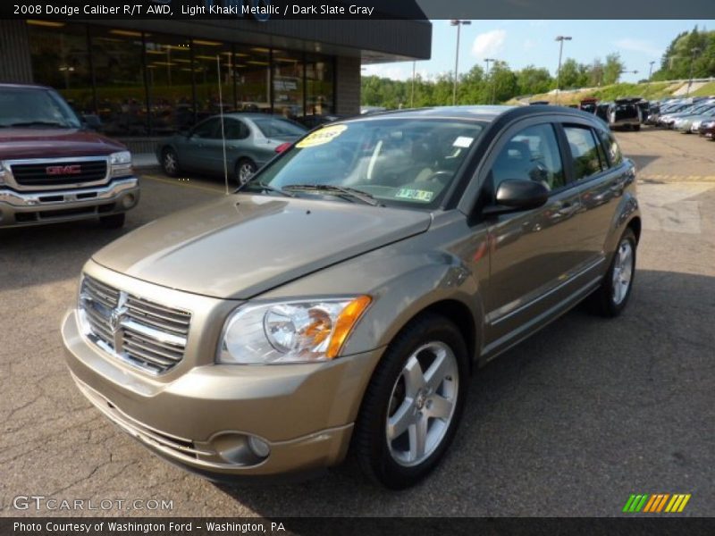Light Khaki Metallic / Dark Slate Gray 2008 Dodge Caliber R/T AWD