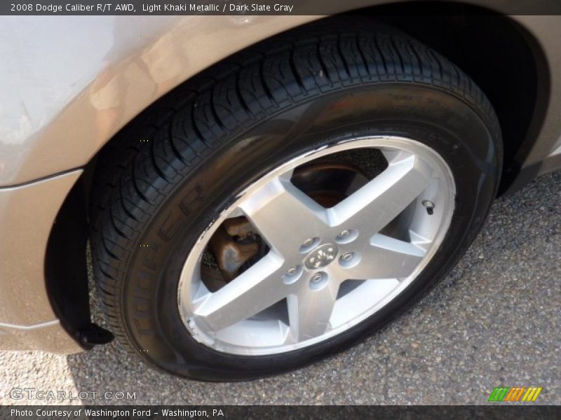 Light Khaki Metallic / Dark Slate Gray 2008 Dodge Caliber R/T AWD