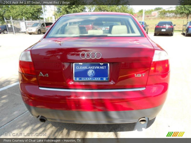 Amulet Red / Beige 2003 Audi A4 1.8T Sedan