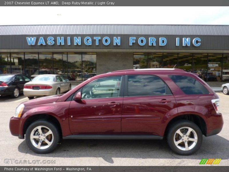 Deep Ruby Metallic / Light Gray 2007 Chevrolet Equinox LT AWD