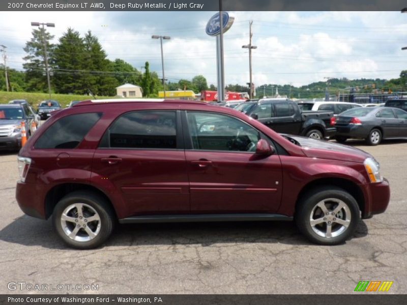 Deep Ruby Metallic / Light Gray 2007 Chevrolet Equinox LT AWD