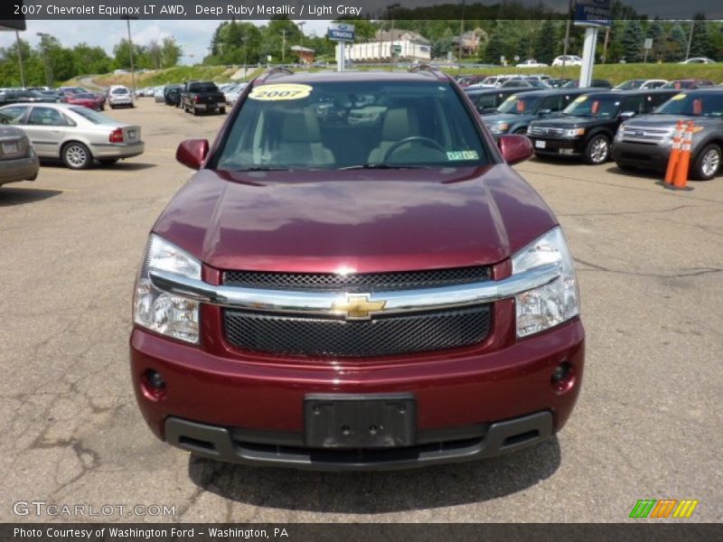 Deep Ruby Metallic / Light Gray 2007 Chevrolet Equinox LT AWD