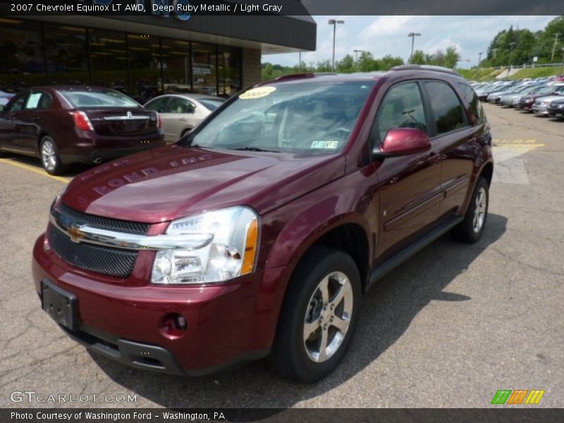 Deep Ruby Metallic / Light Gray 2007 Chevrolet Equinox LT AWD
