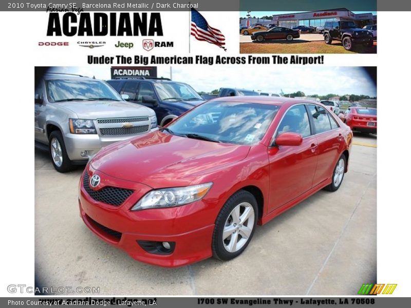 Barcelona Red Metallic / Dark Charcoal 2010 Toyota Camry SE