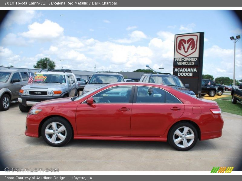 Barcelona Red Metallic / Dark Charcoal 2010 Toyota Camry SE