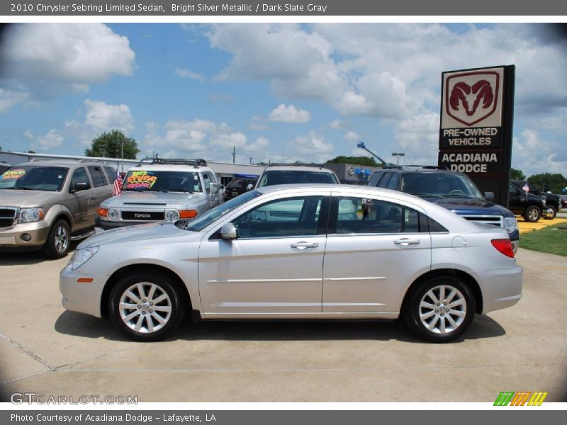Bright Silver Metallic / Dark Slate Gray 2010 Chrysler Sebring Limited Sedan