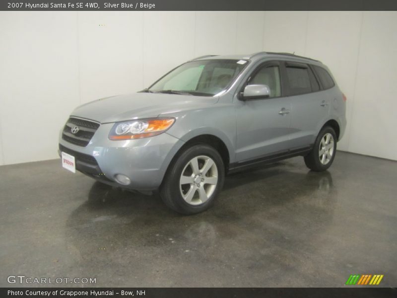 Silver Blue / Beige 2007 Hyundai Santa Fe SE 4WD