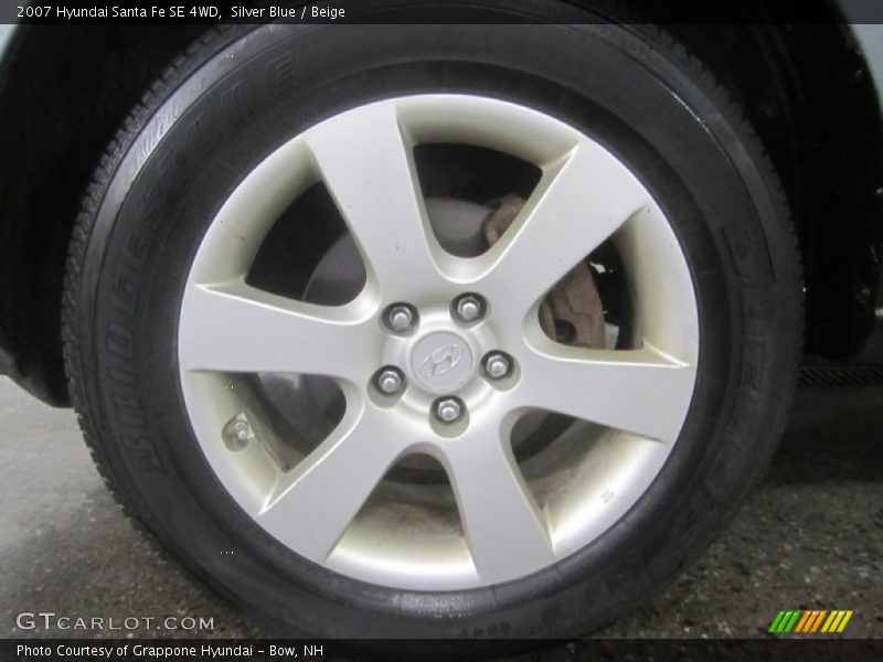Silver Blue / Beige 2007 Hyundai Santa Fe SE 4WD
