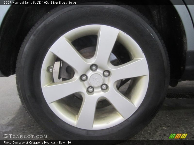 Silver Blue / Beige 2007 Hyundai Santa Fe SE 4WD
