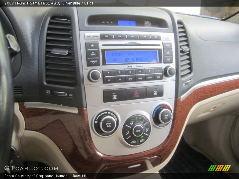 Silver Blue / Beige 2007 Hyundai Santa Fe SE 4WD