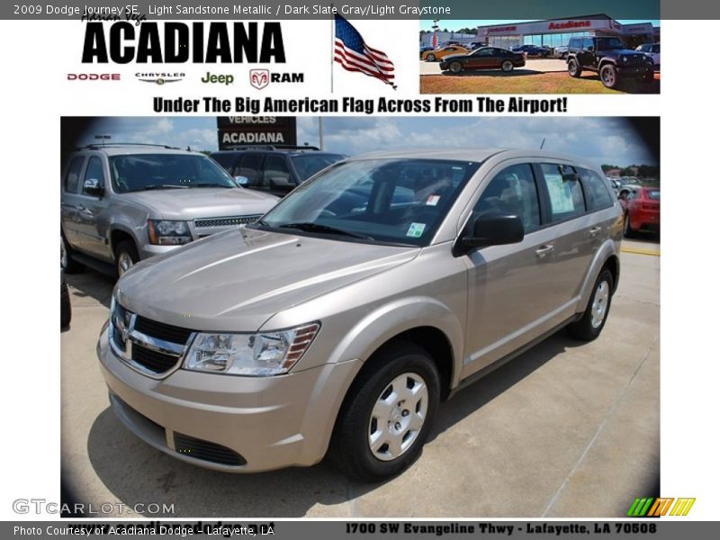 Light Sandstone Metallic / Dark Slate Gray/Light Graystone 2009 Dodge Journey SE