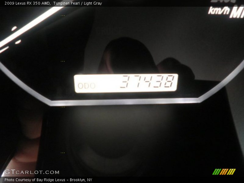 Tungsten Pearl / Light Gray 2009 Lexus RX 350 AWD