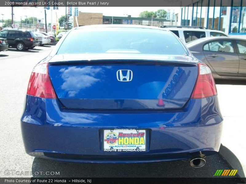 Belize Blue Pearl / Ivory 2008 Honda Accord LX-S Coupe