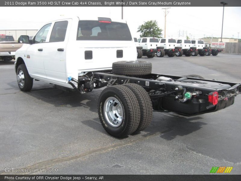 Bright White / Dark Slate Gray/Medium Graystone 2011 Dodge Ram 3500 HD SLT Crew Cab 4x4 Chassis