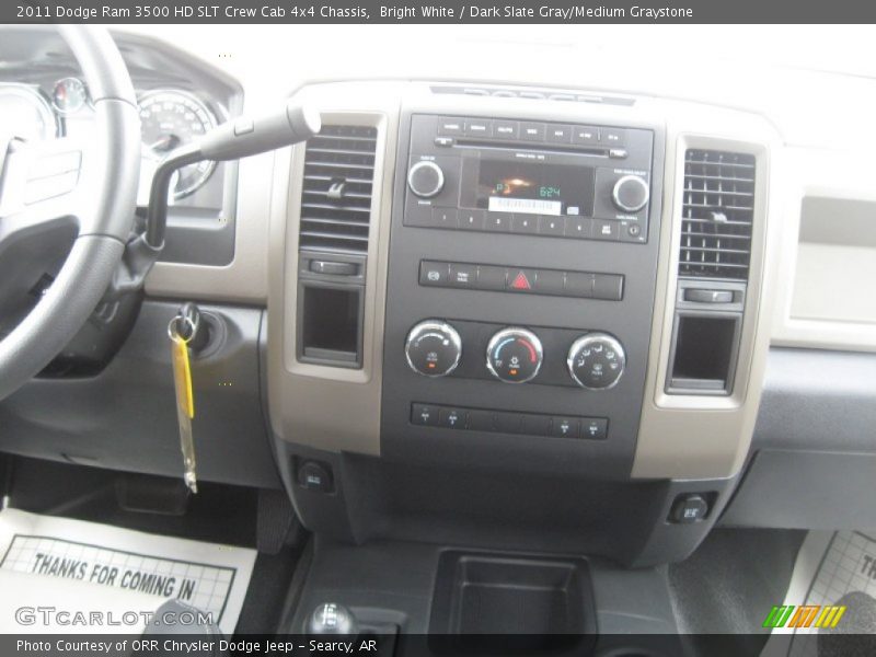 Bright White / Dark Slate Gray/Medium Graystone 2011 Dodge Ram 3500 HD SLT Crew Cab 4x4 Chassis