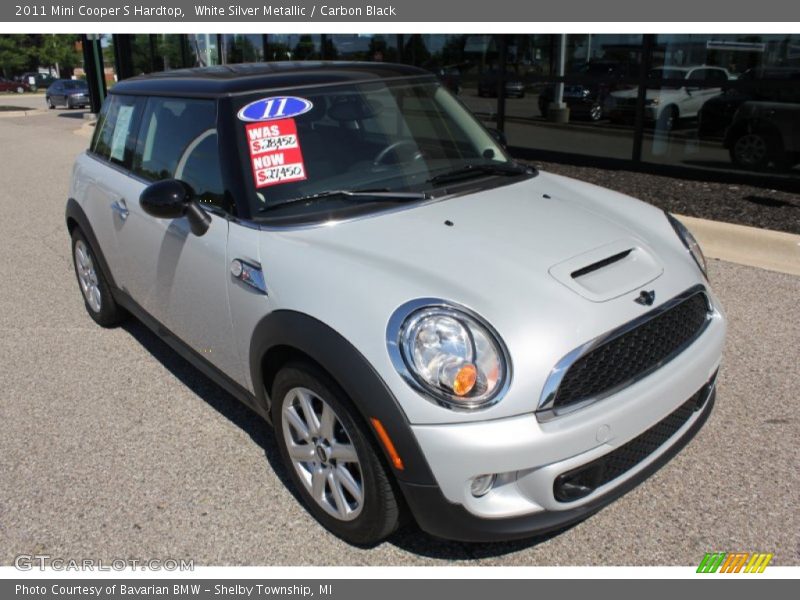 White Silver Metallic / Carbon Black 2011 Mini Cooper S Hardtop
