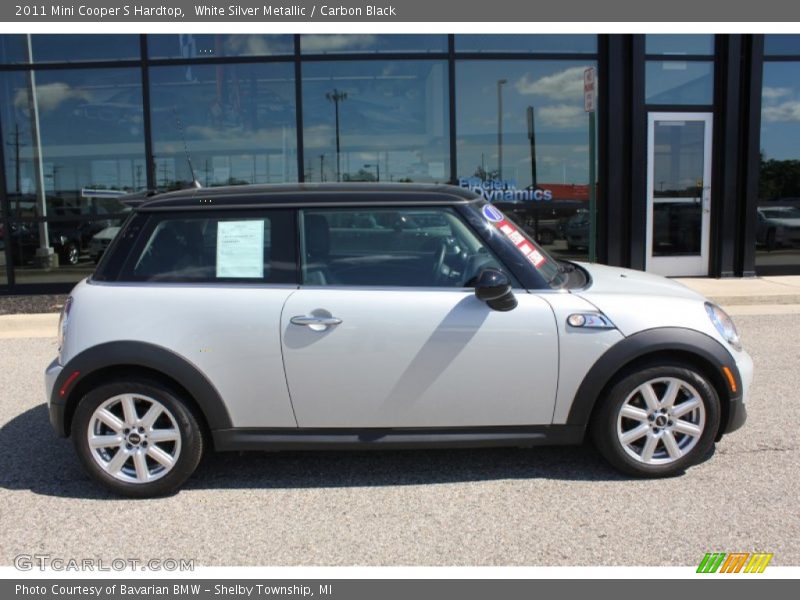 White Silver Metallic / Carbon Black 2011 Mini Cooper S Hardtop