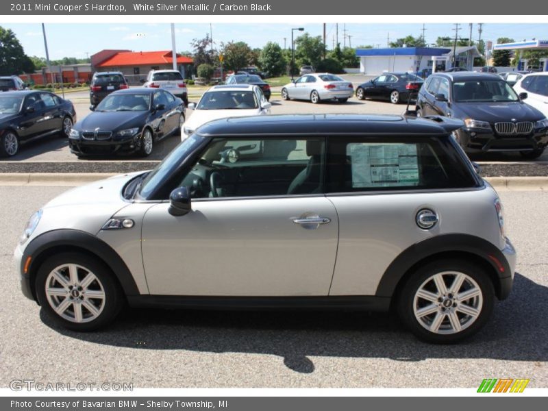 White Silver Metallic / Carbon Black 2011 Mini Cooper S Hardtop