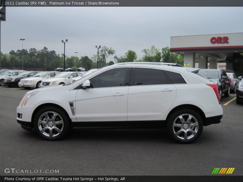 Platinum Ice Tricoat / Shale/Brownstone 2011 Cadillac SRX FWD