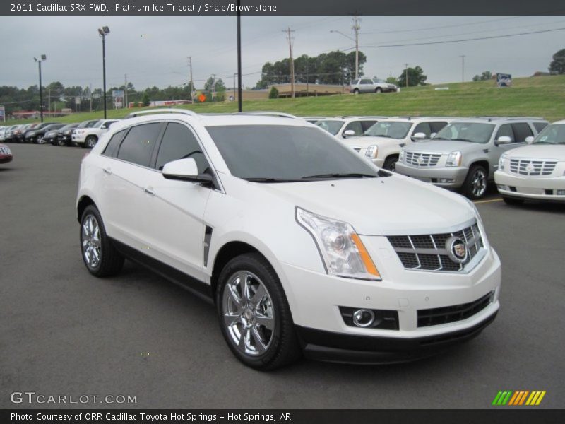 Platinum Ice Tricoat / Shale/Brownstone 2011 Cadillac SRX FWD