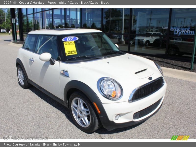 Pepper White / Carbon Black/Carbon Black 2007 Mini Cooper S Hardtop
