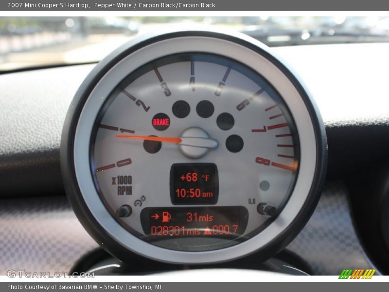 Pepper White / Carbon Black/Carbon Black 2007 Mini Cooper S Hardtop