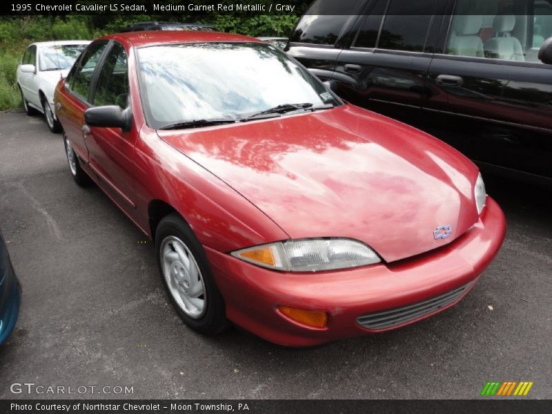 Medium Garnet Red Metallic / Gray 1995 Chevrolet Cavalier LS Sedan