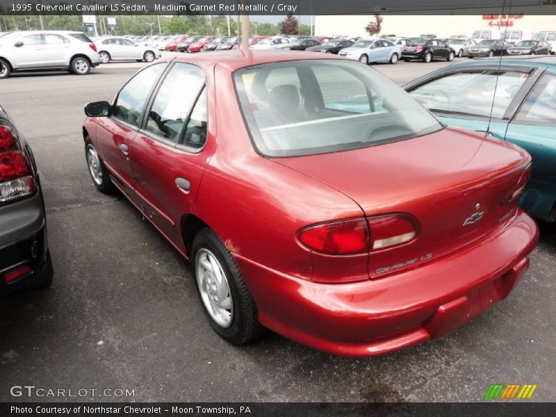 Medium Garnet Red Metallic / Gray 1995 Chevrolet Cavalier LS Sedan