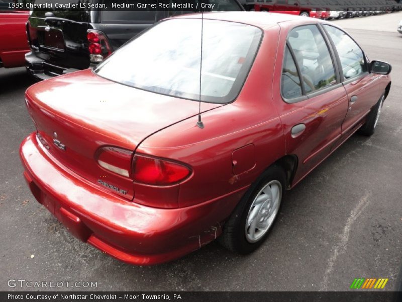 Medium Garnet Red Metallic / Gray 1995 Chevrolet Cavalier LS Sedan