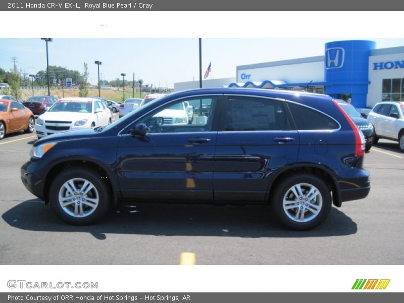 Royal Blue Pearl / Gray 2011 Honda CR-V EX-L