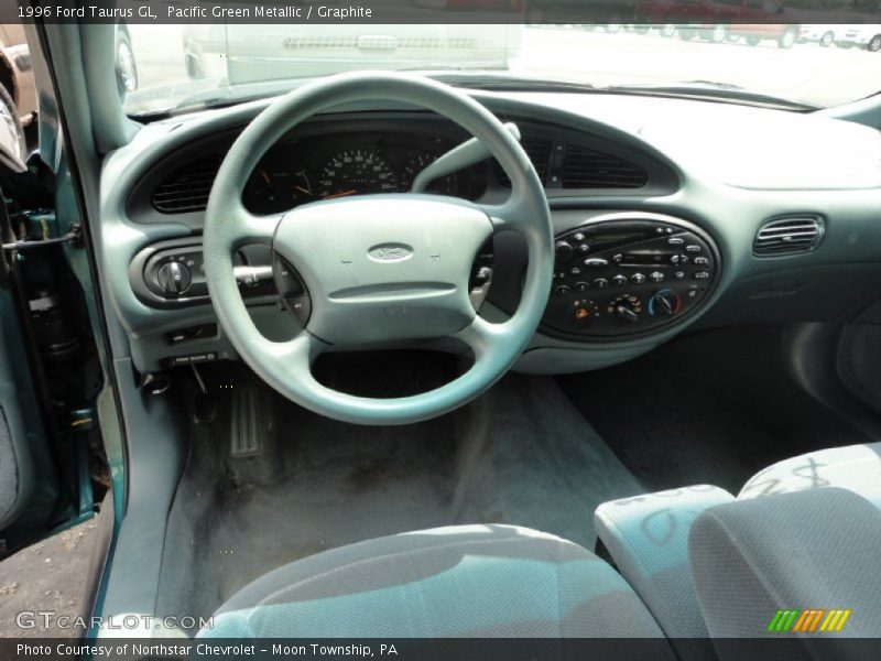 Pacific Green Metallic / Graphite 1996 Ford Taurus GL