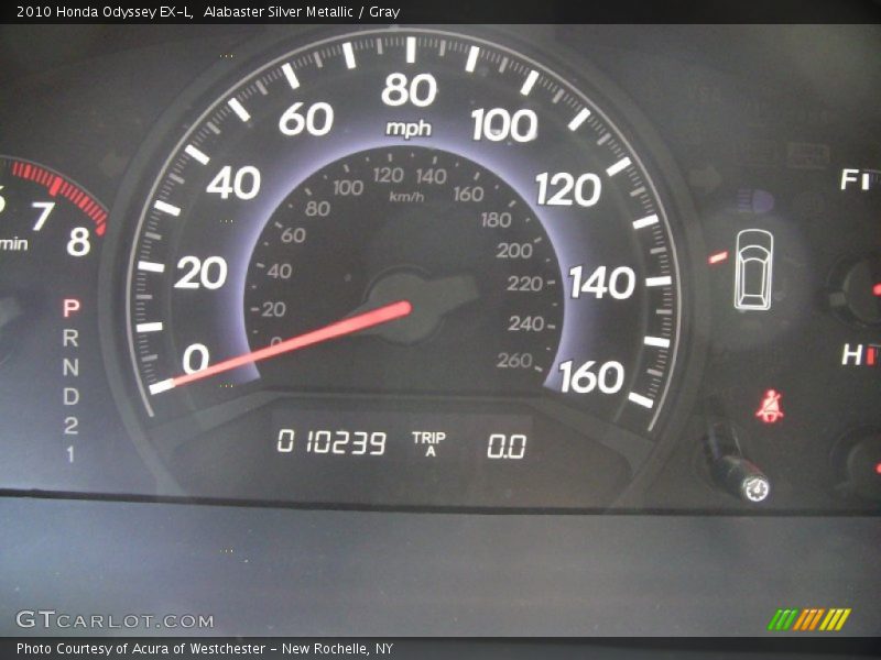 Alabaster Silver Metallic / Gray 2010 Honda Odyssey EX-L