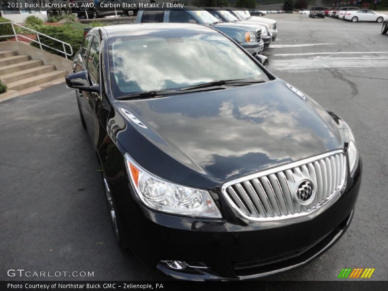 Carbon Black Metallic / Ebony 2011 Buick LaCrosse CXL AWD