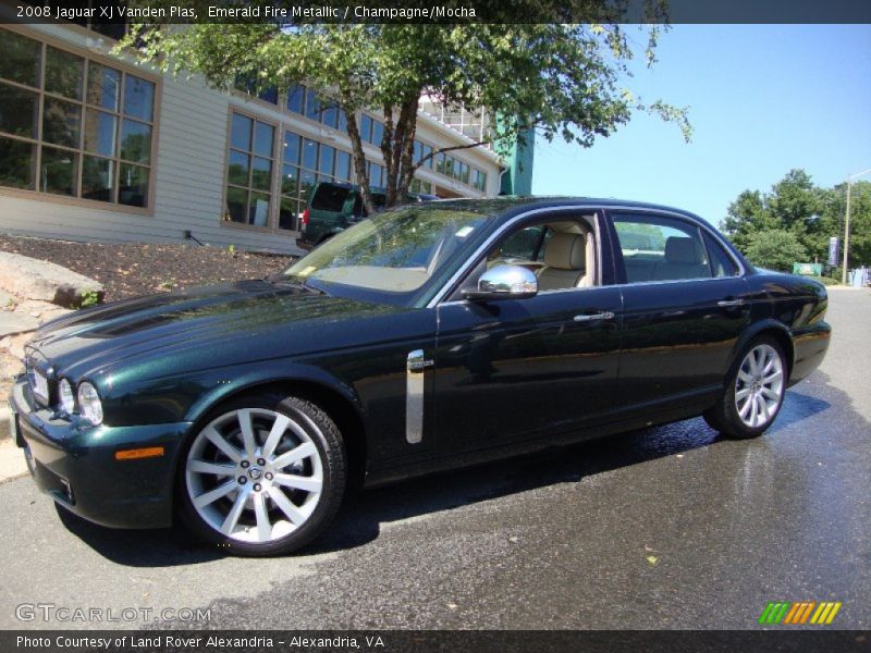 Emerald Fire Metallic / Champagne/Mocha 2008 Jaguar XJ Vanden Plas
