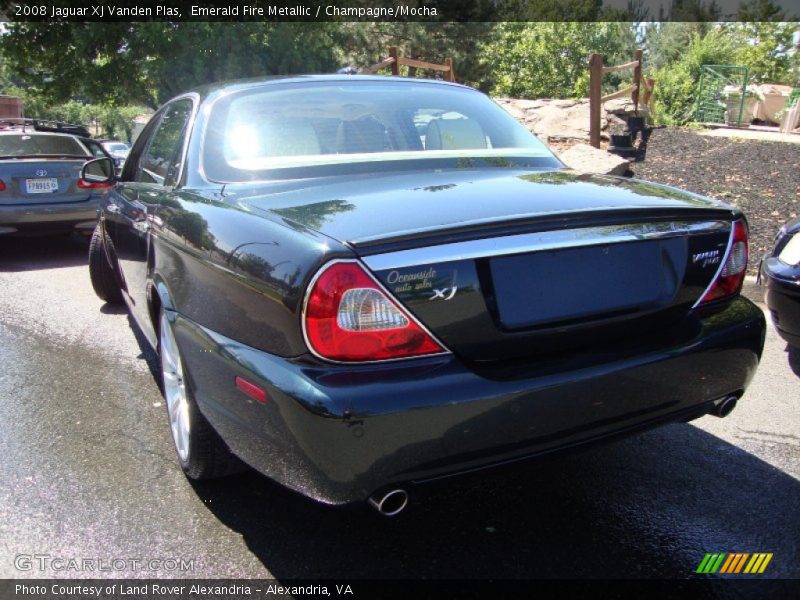 Emerald Fire Metallic / Champagne/Mocha 2008 Jaguar XJ Vanden Plas