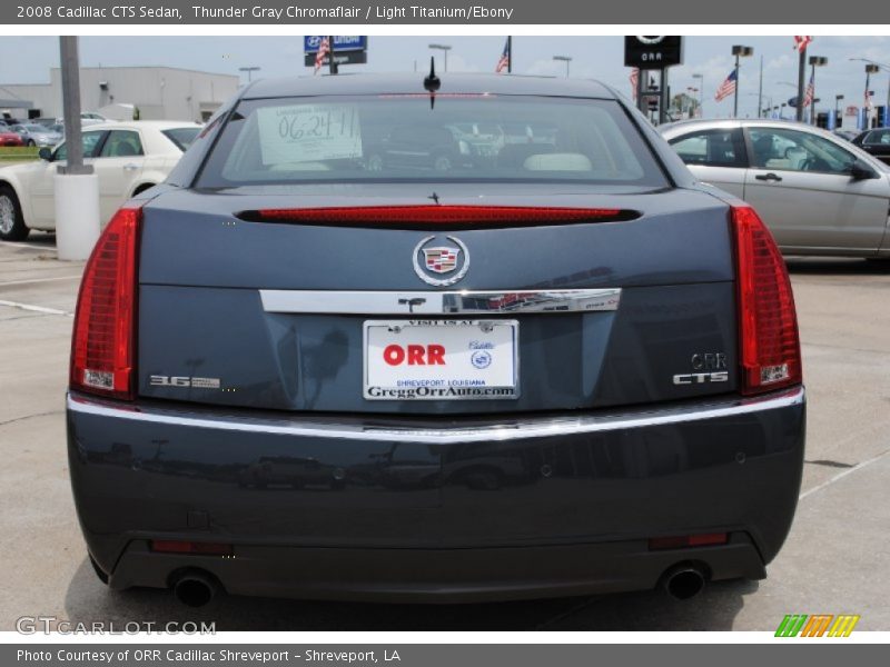 Thunder Gray Chromaflair / Light Titanium/Ebony 2008 Cadillac CTS Sedan