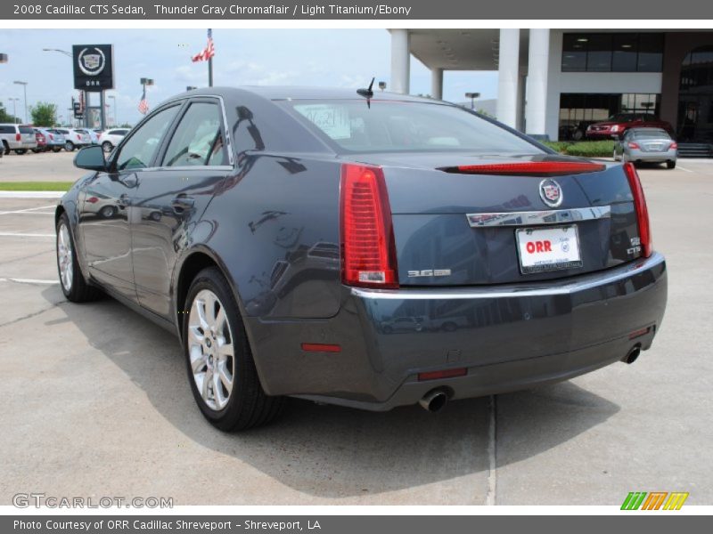 Thunder Gray Chromaflair / Light Titanium/Ebony 2008 Cadillac CTS Sedan