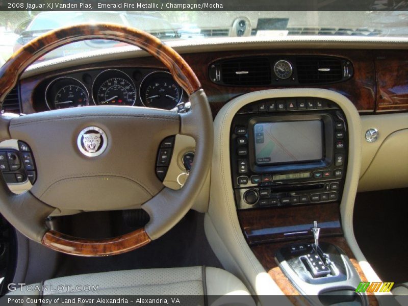 Emerald Fire Metallic / Champagne/Mocha 2008 Jaguar XJ Vanden Plas