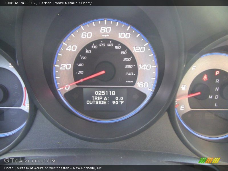 Carbon Bronze Metallic / Ebony 2008 Acura TL 3.2