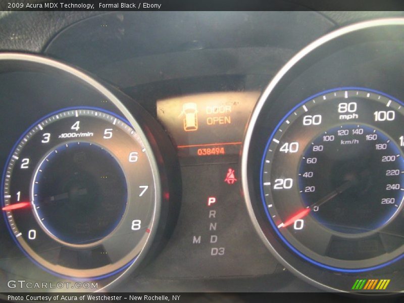 Formal Black / Ebony 2009 Acura MDX Technology