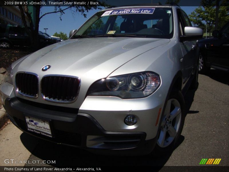Titanium Silver Metallic / Black 2009 BMW X5 xDrive30i