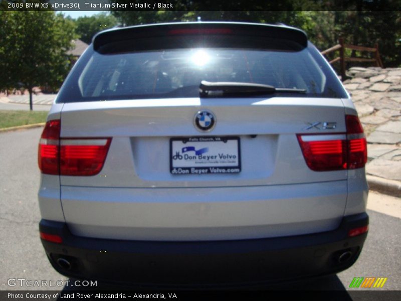 Titanium Silver Metallic / Black 2009 BMW X5 xDrive30i
